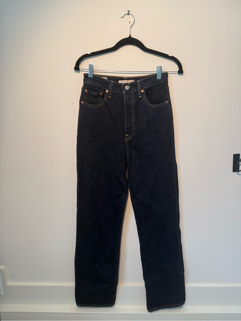 Levi's Women's Straight-Leg Jeans in Dark Blue